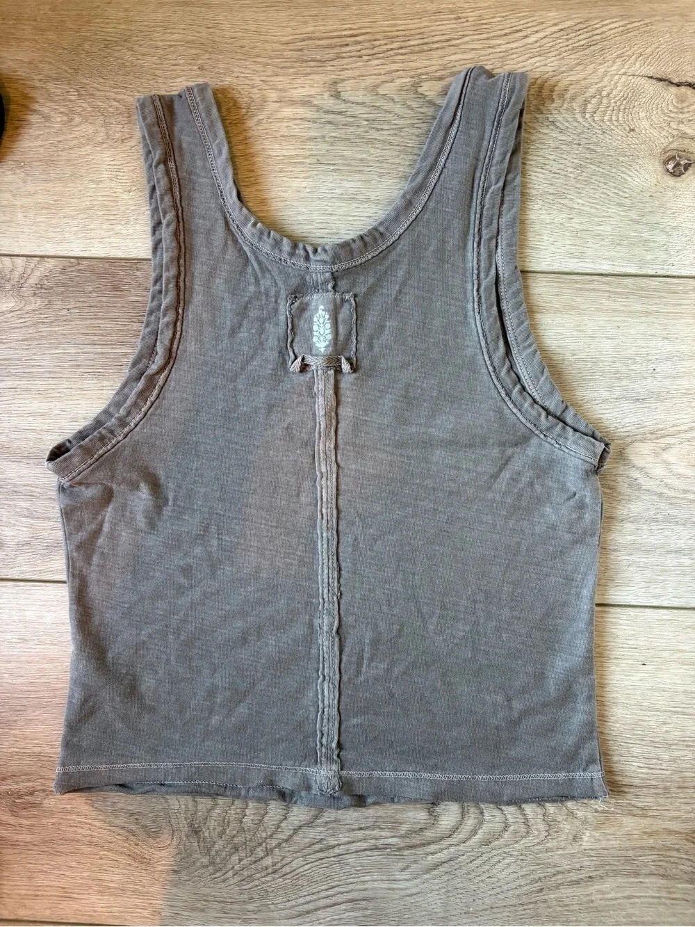 Free People Movement Taupe Cotton Tank - Picture 2 of 2